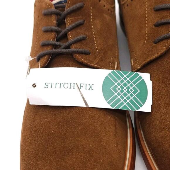 Fairlane Mens Size 9.5 McKellar Suede Lace-Up Derby Dress Shoes Brown Stitch Fix - Picture 4 of 8